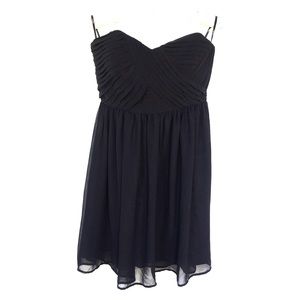 Chic Forever 21 Black Chiffon Strapless Dress